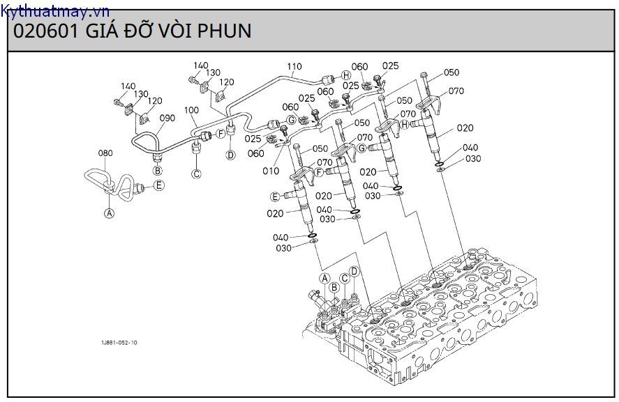 giá đỡ vòi phun 